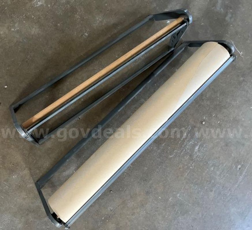 (2) Paper Roll Holders & Whiteboard with Tray