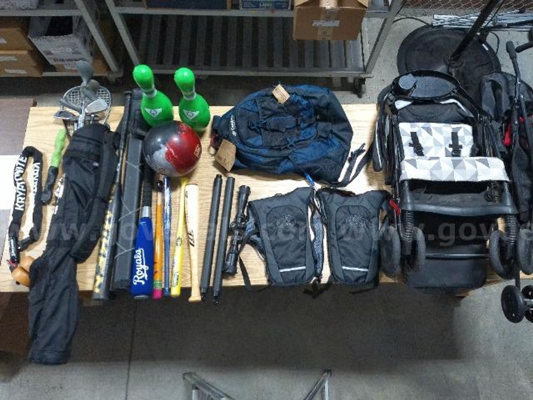 Various sporting and outdoor items.