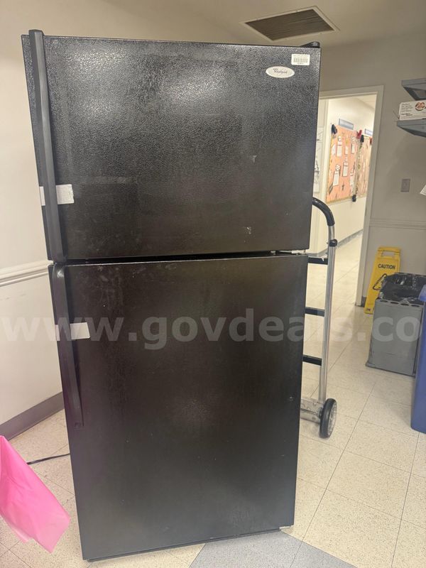 (1) Refrigerator, Black Whirlpool