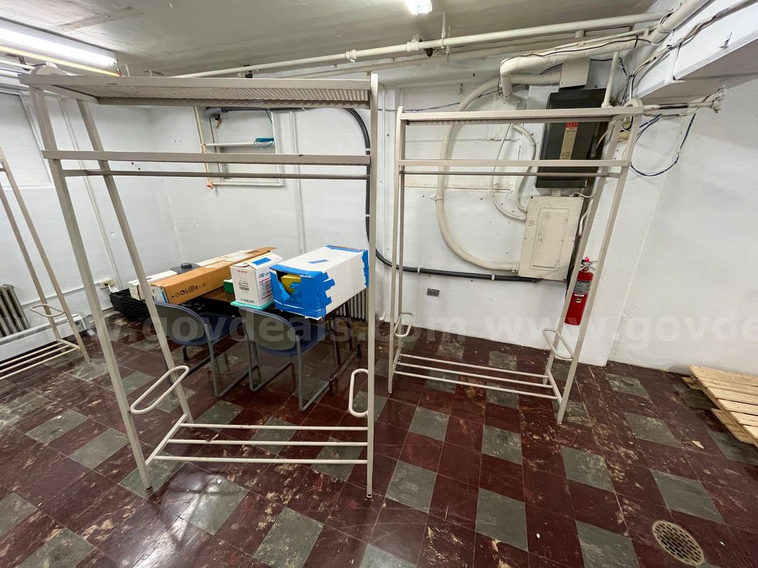 (6) Metal coat racks (approximately 2' & 4' wide)