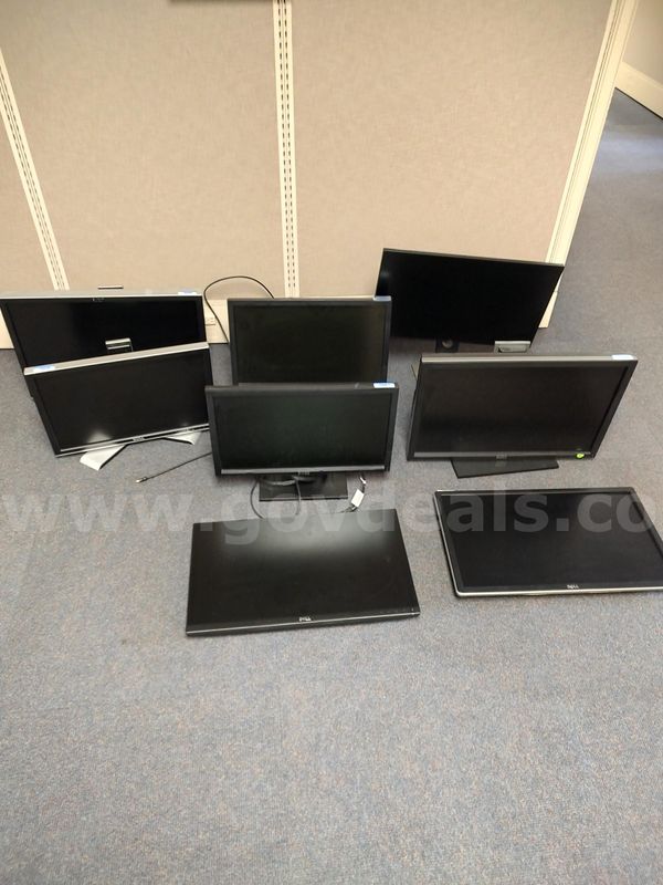 Eight Computer Monitors