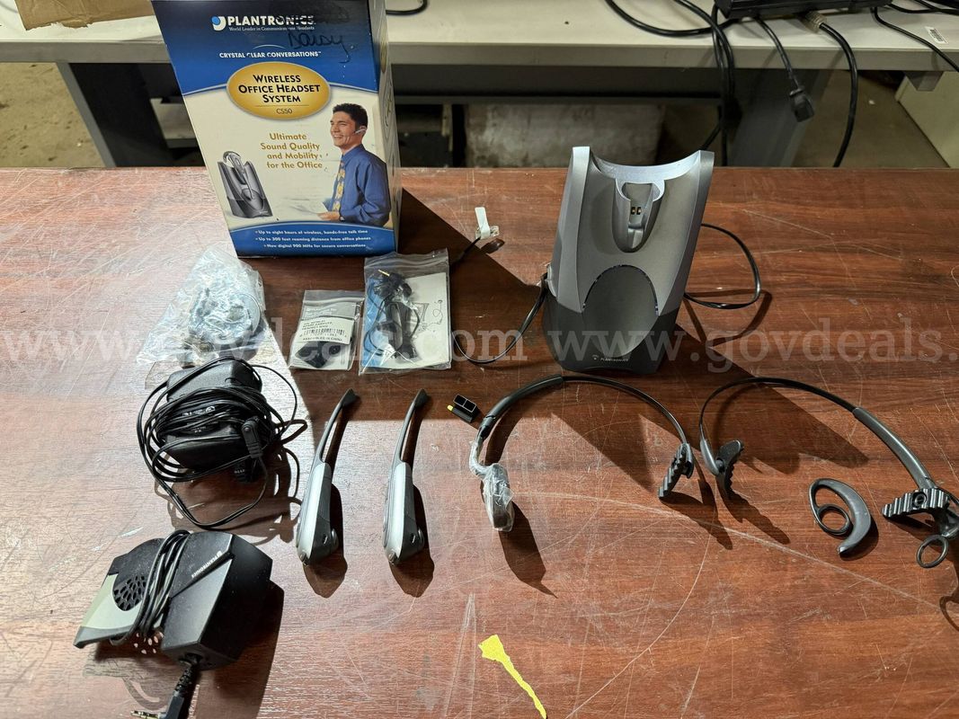 Plantronics Headset, Video Casset Recorders, Video Camera Case, Apollo Sound Amplifier,Compucessory Battery Charger