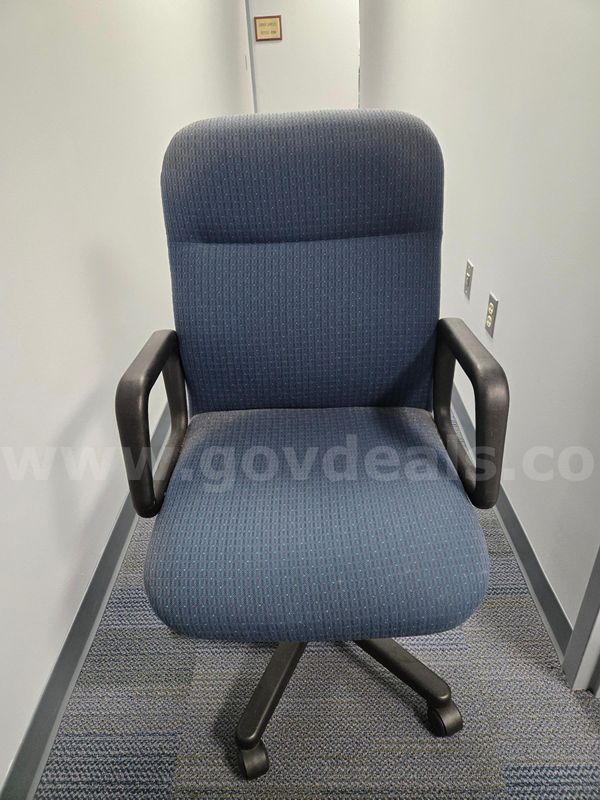 3 Chairs: 3 Blue Matching Office Chair