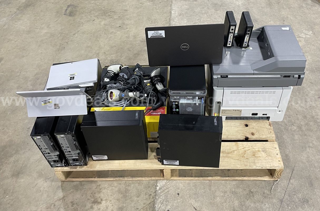 (20 ASSETS) TABLETS, STORAGE DEVICE, PRINTER, DESKTOPS, DEGAUSSER, LAPTOP, SCANNER, THIN CLIENT COMPUTERS