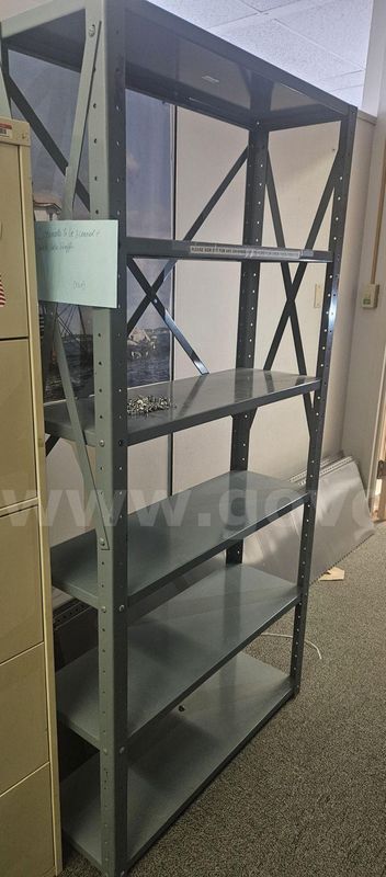 Three Metal Shelving Units