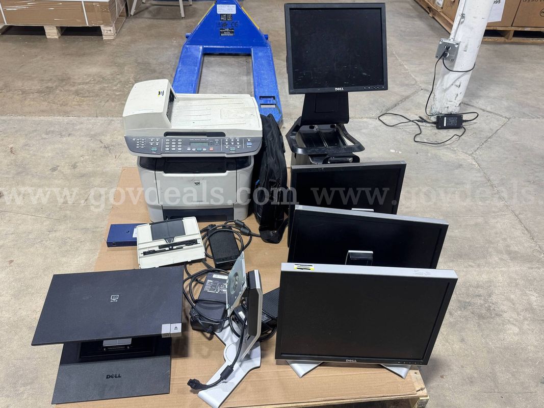 (16 ASSETS) MONITORS, SWITCH, PRINTER, DESKTOPS