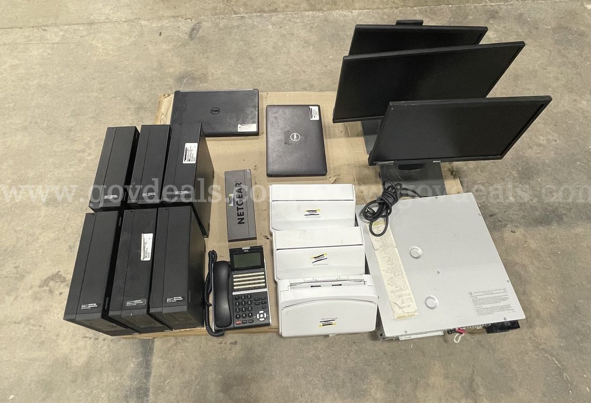 (17 ASSETS) TELEPHONE, SWITCH, POWER SUPPLY, MONITORS, SCANNERS, DESKTOPS, LAPTOPS