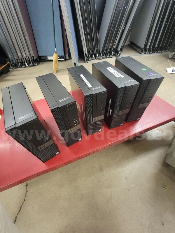 LOT OF 19 (DOCKING STATIONS, DESKTOPS, MONITORS, VACUM, SERVER, CONFERENCE PHONE, TYPEWRITER AND SHREDDER)