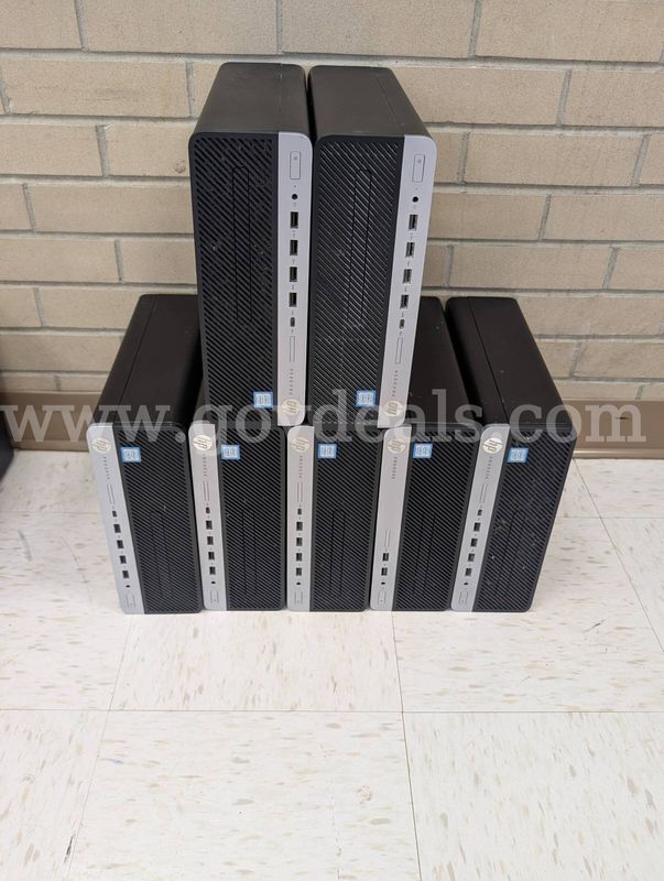 Lot of 7 Used Assorted HP Prodesk G5 Desktop Computers