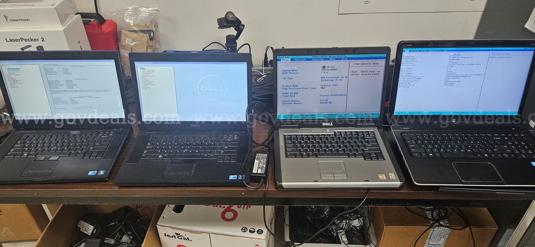 Lot of 4 Used Assorted Laptop Computers