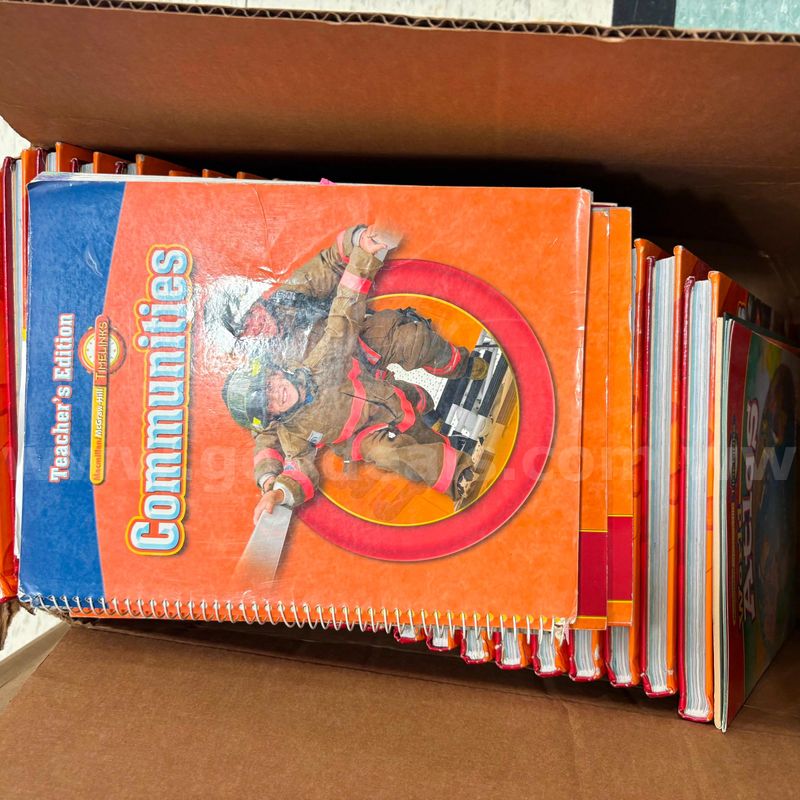 Library books, social studies textbooks