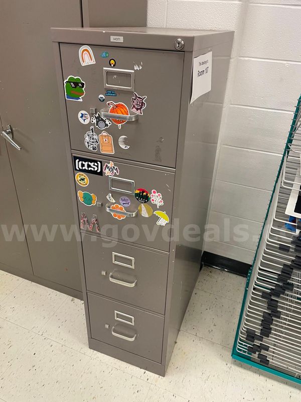 Stools, file cabinets, maps
