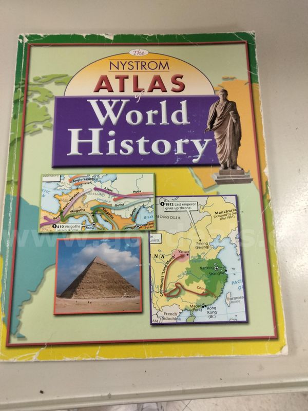 1 lot of various textbooks including world history, physics, and test prep