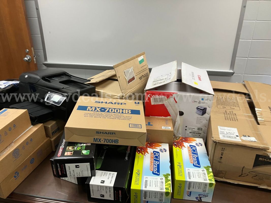 Lot of Miscellaneous Printers, Ink Cartridges, and Toners