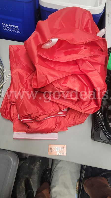 Heavy-Duty Red Tarps with Zippers – Event Tent / Canopy Panels