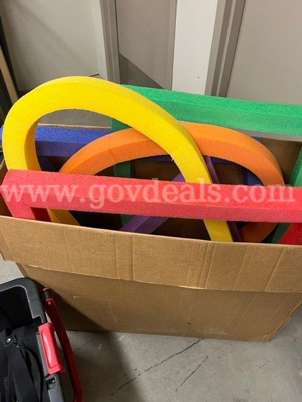 Noodle Obstacle Course Parts with stands and Blue fort making parts
