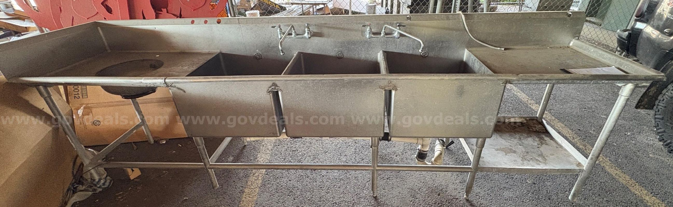 Used Commercial 3-Compartment Sink