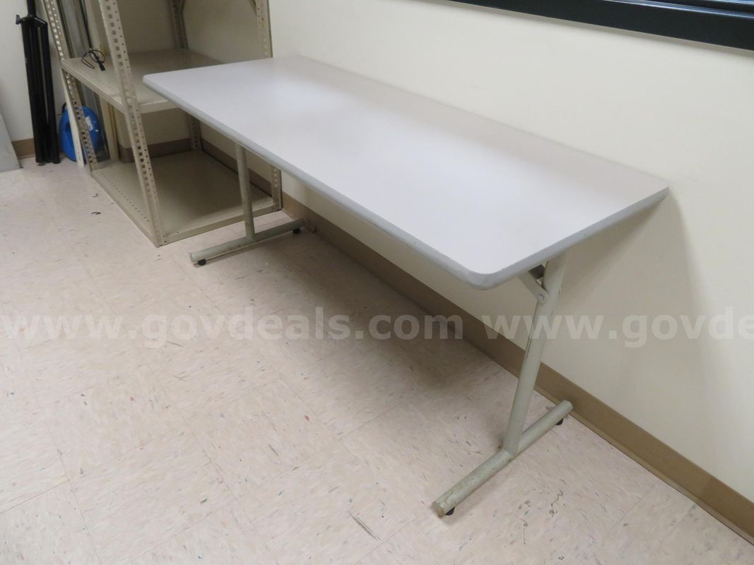 Gray Laminate Table, 60"x24"