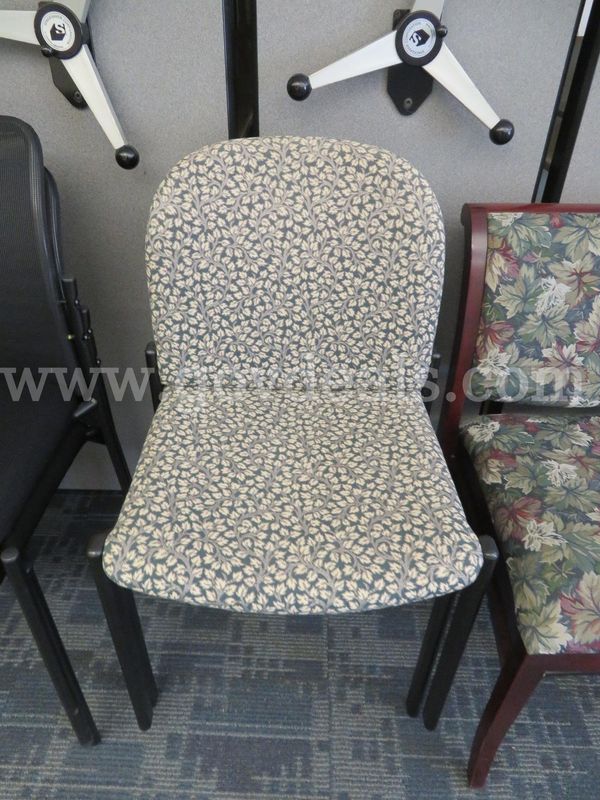 Lot of 11 Green Leaf Patterned Chairs