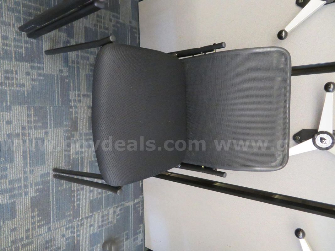 Lot of 4 Black Chairs with Mesh Backs