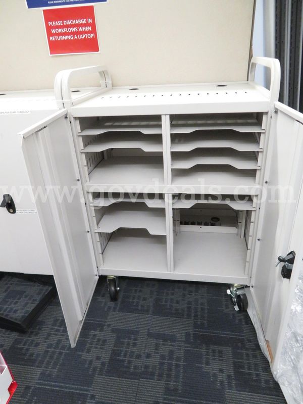 Lot of 2 Laptop/Tech Storage Cabinets