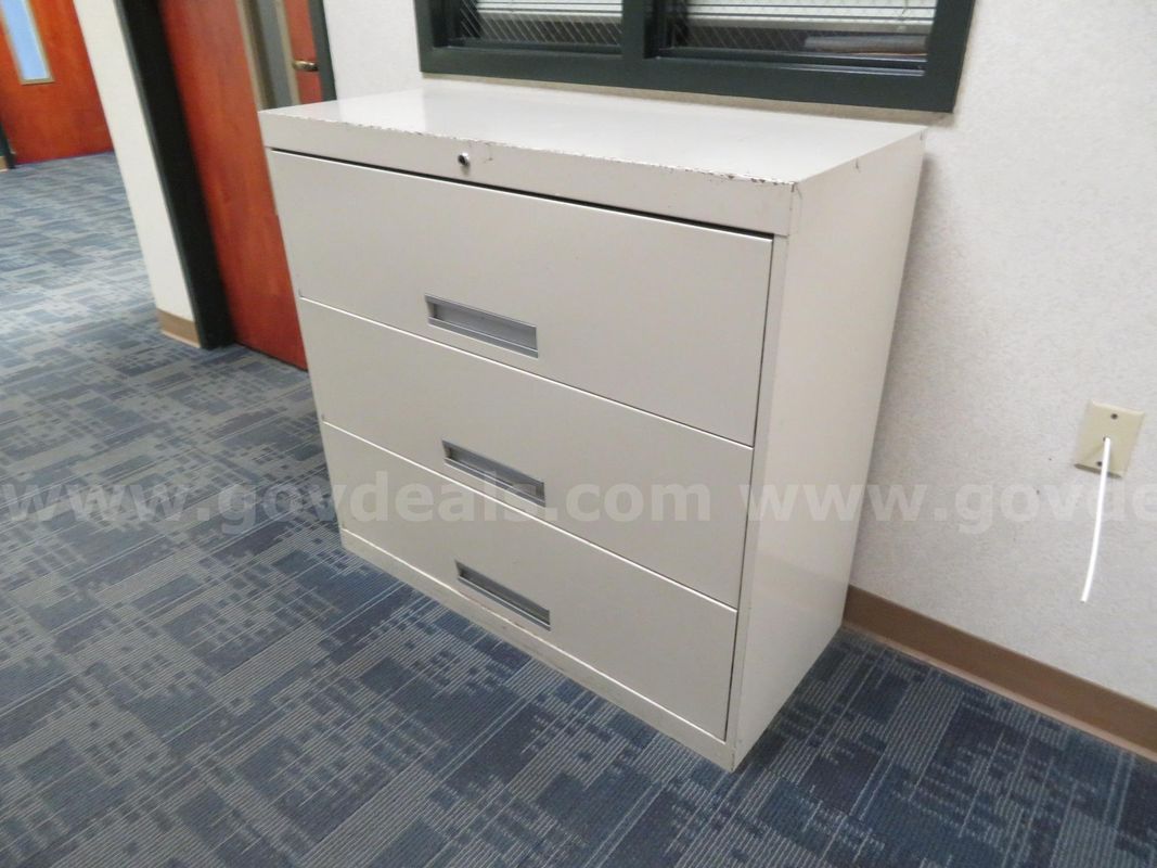 3-Drawer Metal Lateral File Cabinet