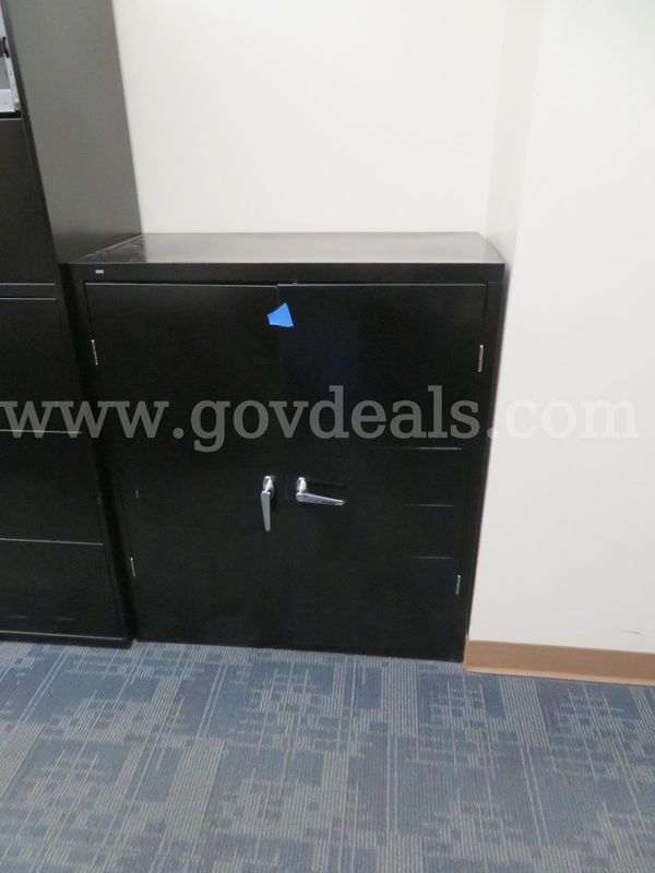 HON Black Metal 2-door cabinet