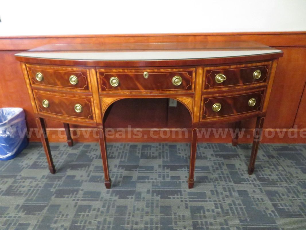 Buffet Table with Glass Top