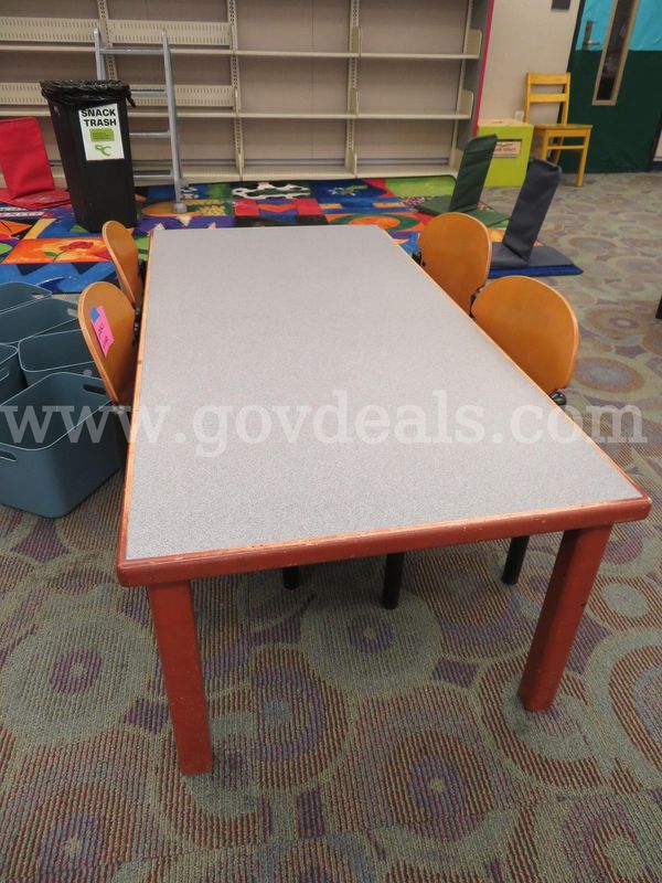 Gray Laminate Table for Young Children