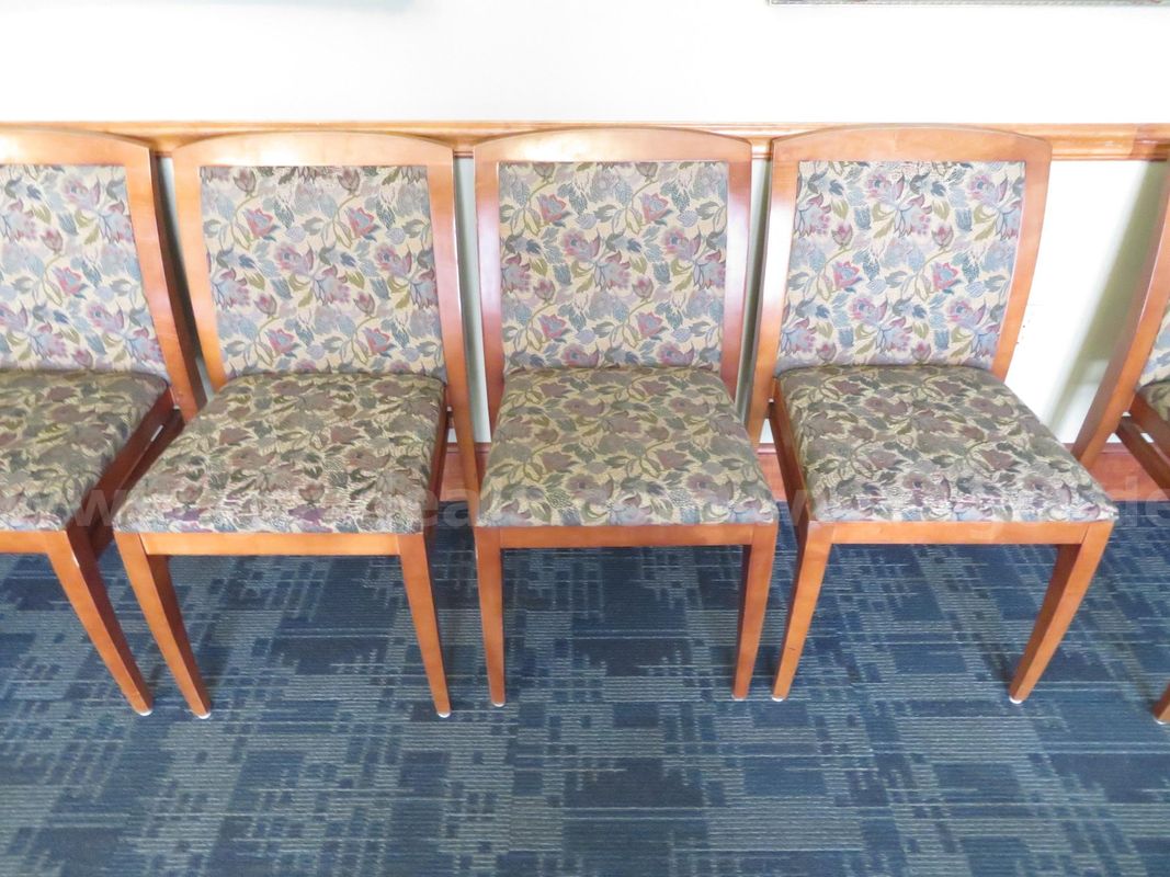 Lot of 19 Chairs - Wood Frame with Floral Upholstered Seats
