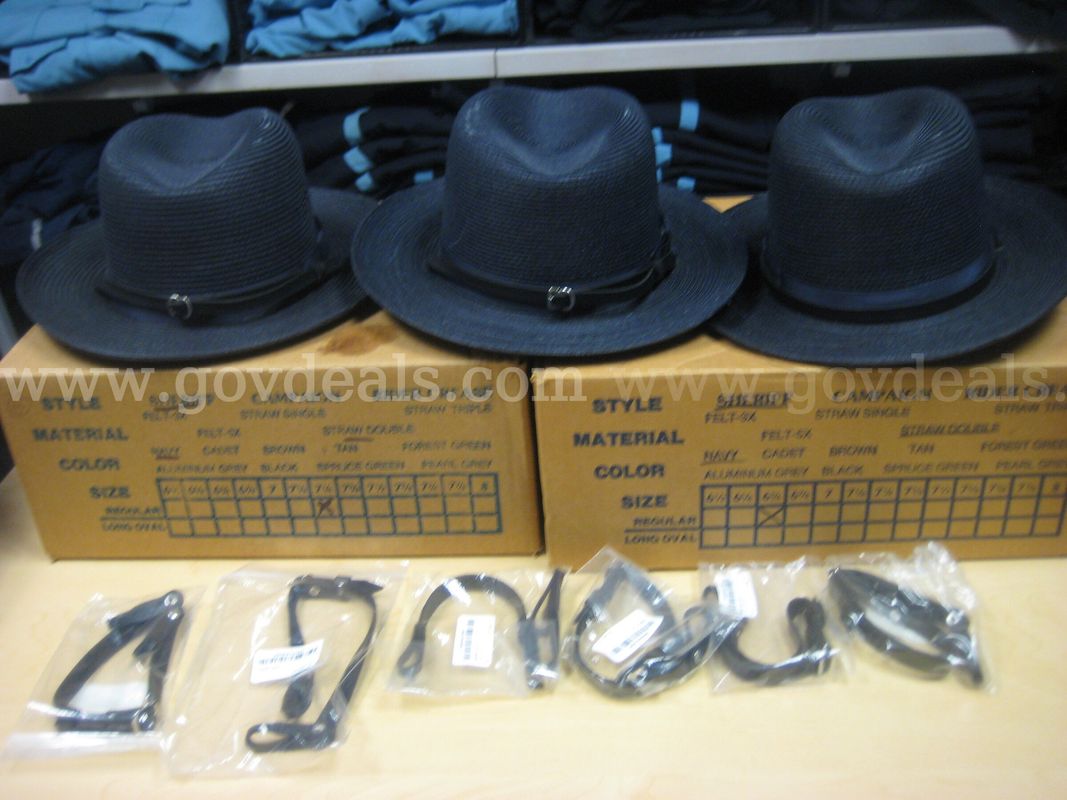 Lot of 5 Straw Style Police Hats