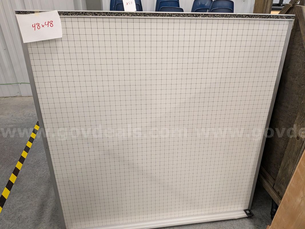 White board with grid lines 48x48
