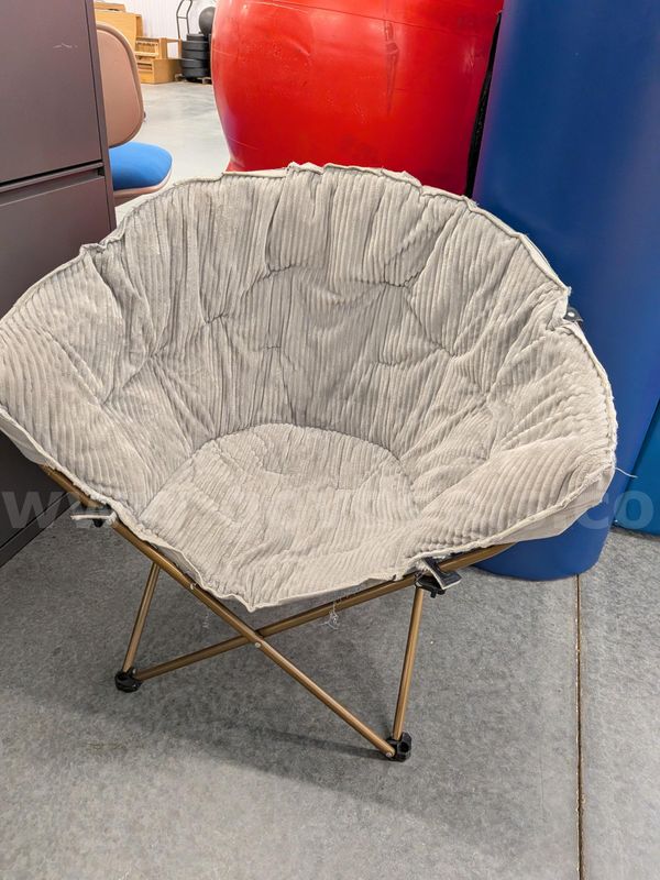 Faded light grey collapsible chair