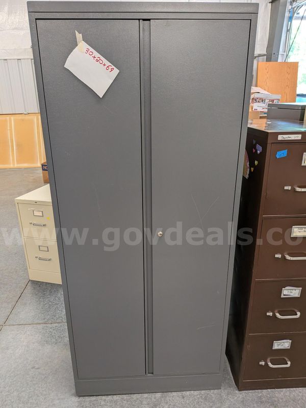 Dark Grey metal wardrobe cabinet #1