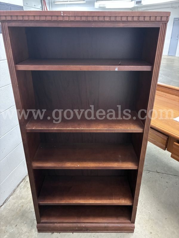 Wood Shelving Unit, four shelves, 30"Wx12"Deep x5' tall