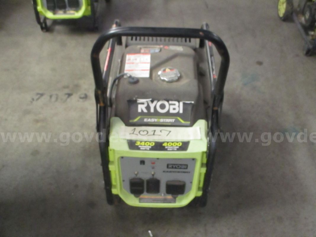 Generator, Ryobi, Easy Start, Lot 1017, Ar27005926-002
