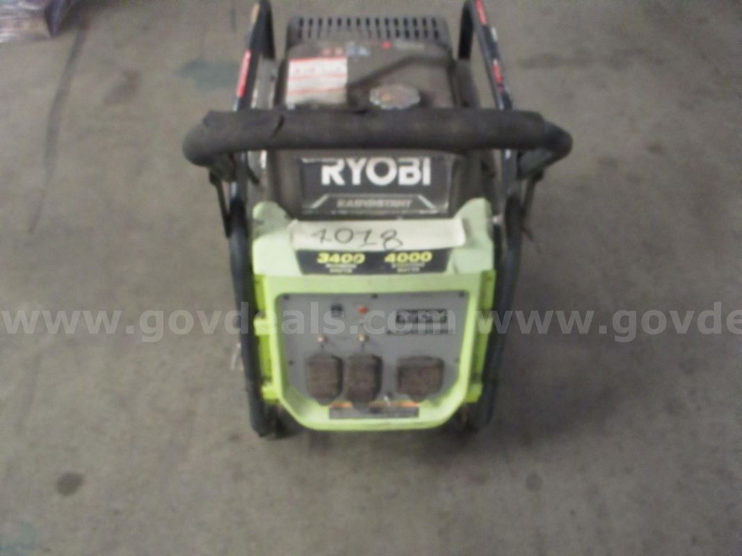 Generator, Ryobi, Easy Start, Lot 1018, Ar27005926-003