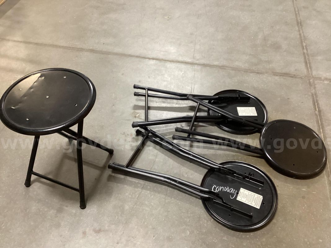 Kids Metal Folding Stools Lot of 4