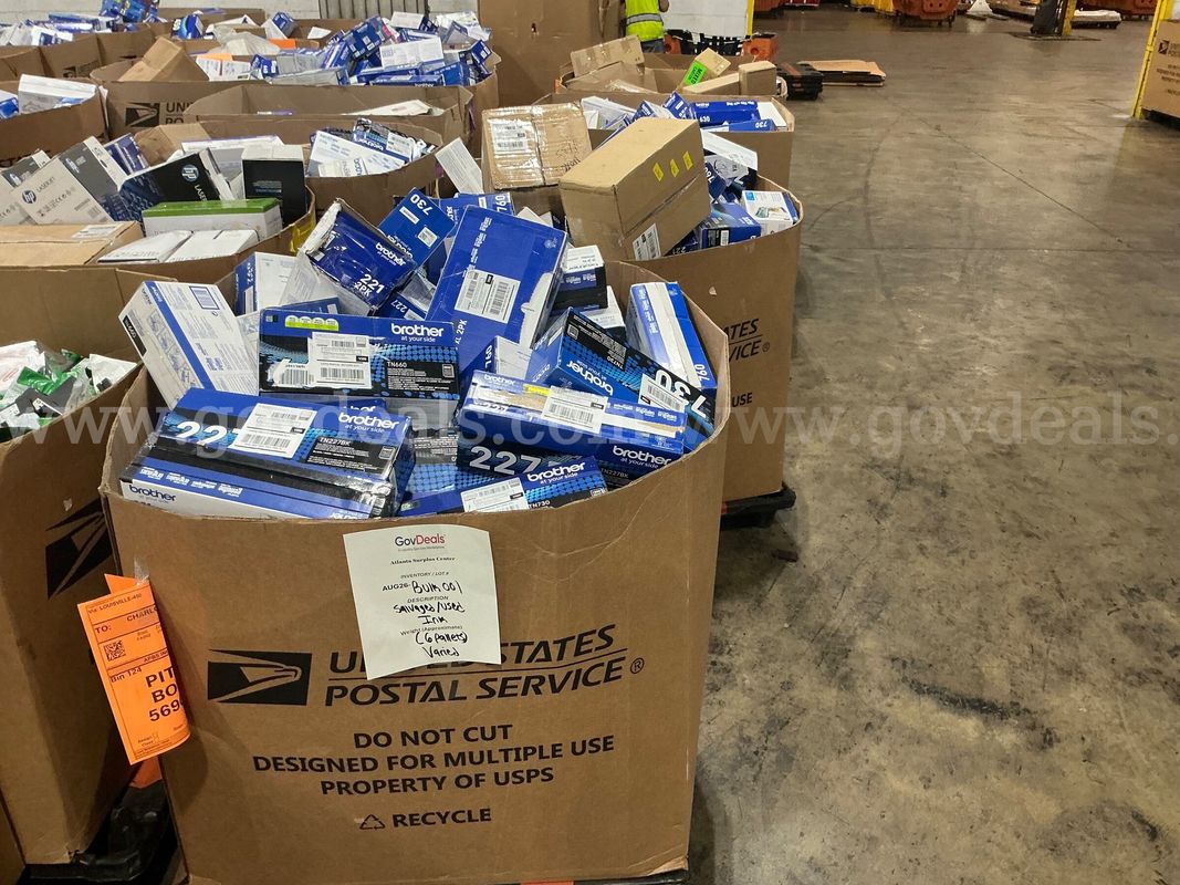 Salvaged: USED "Ink Cartridges & Toners" TOTAL 6 Pallets (AUG26-BULK001)