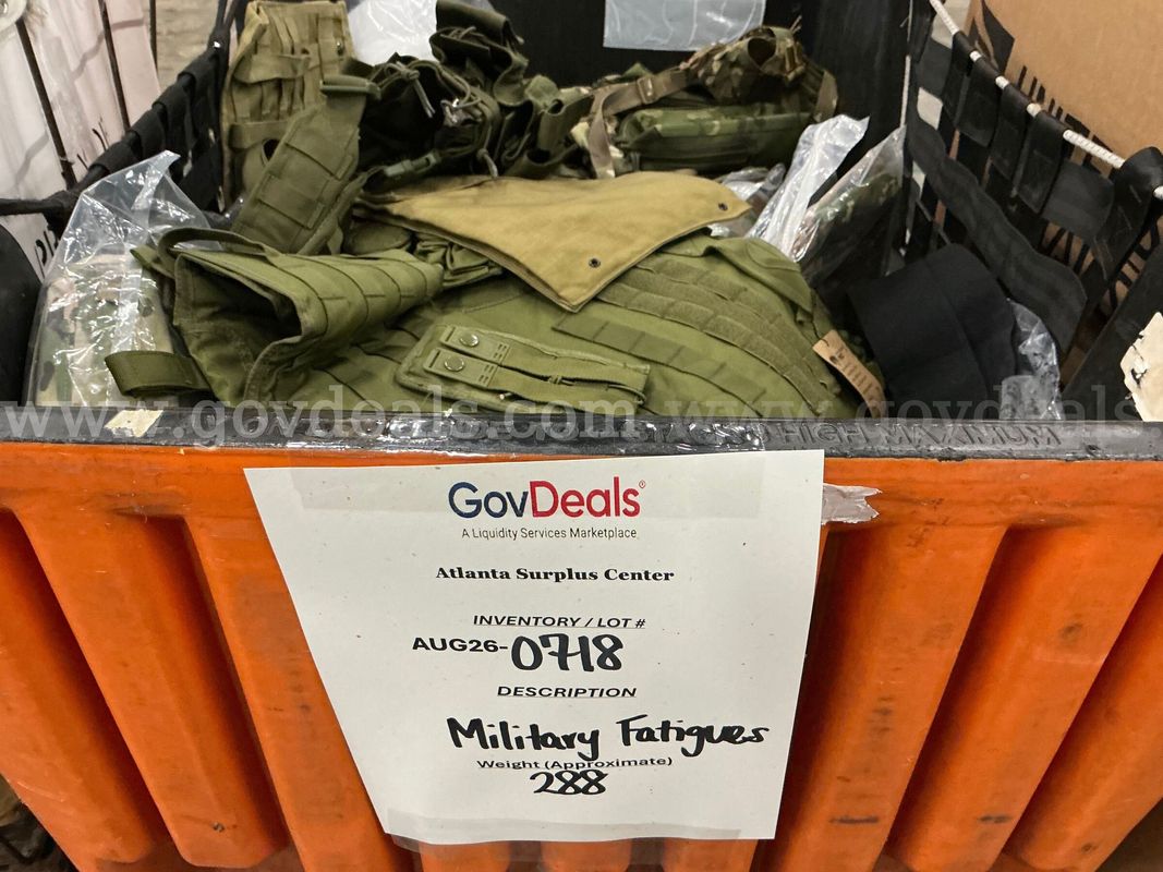 Apparel: "Military Clothing and Accessories" (AUG26-718)
