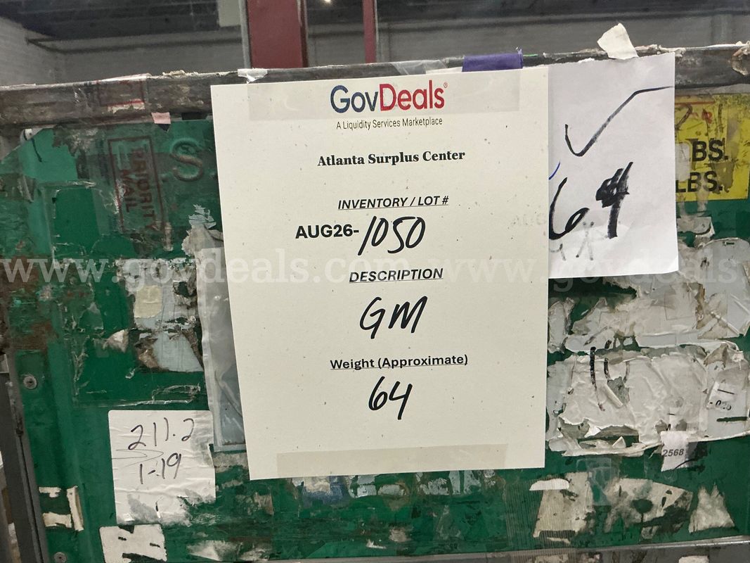 General Merchandise: "Large Items" (AUG26-1050)