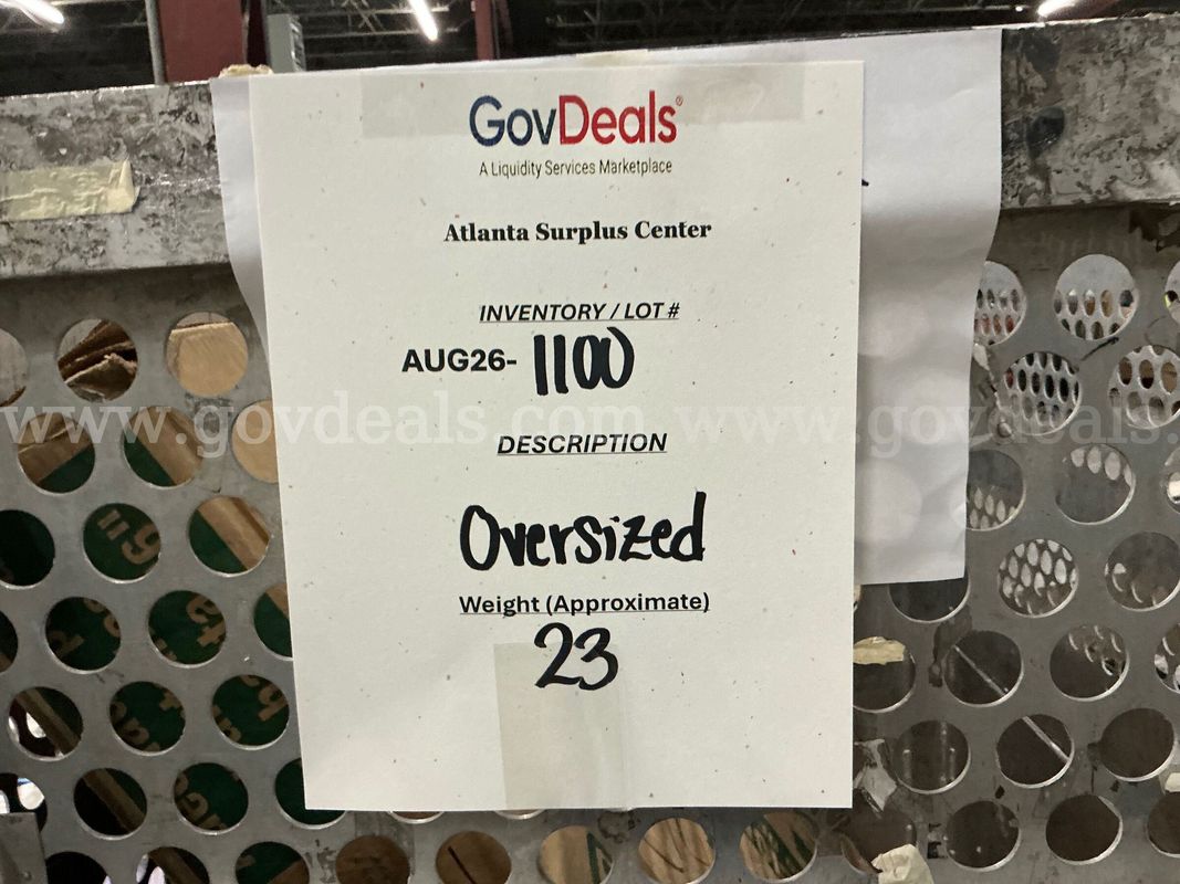 General Merchandise: "Large Items" (AUG26-1100)
