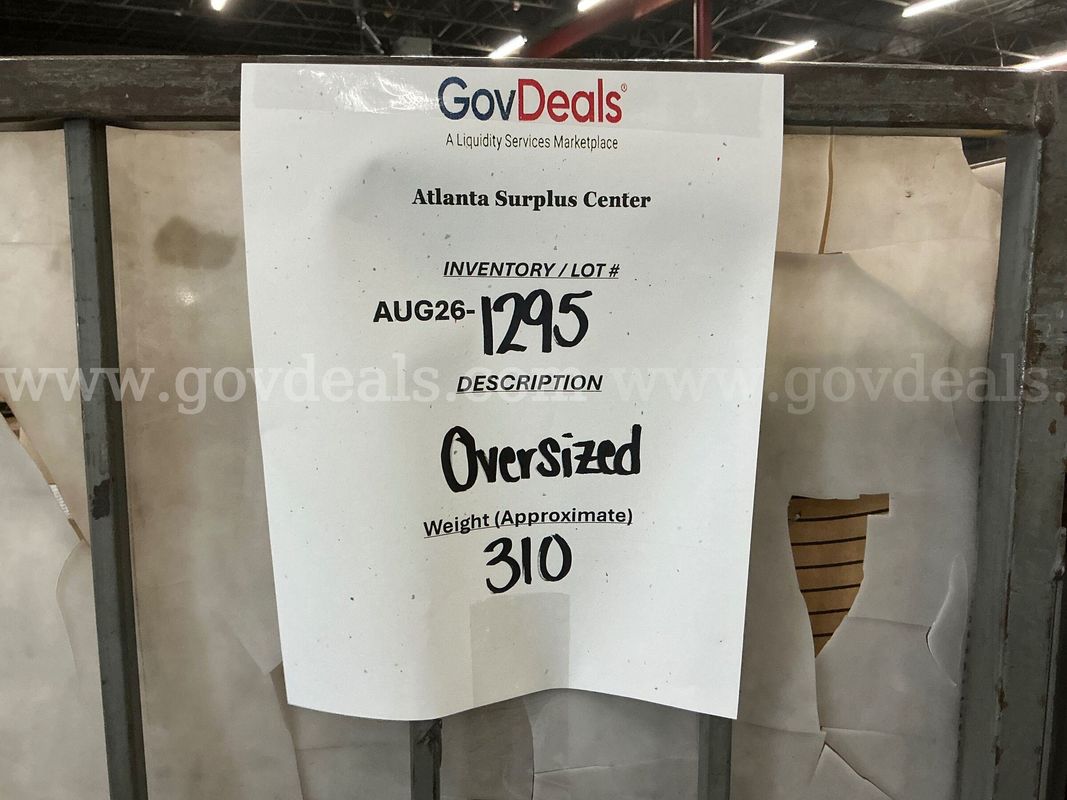 General Merchandise: "Large Items" (AUG26-1295)