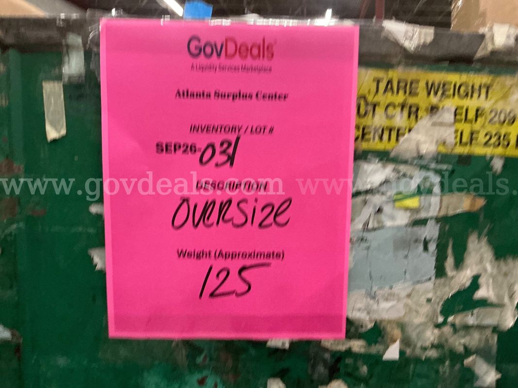 General Merchandise: "Large Items" (SEP26-0031)