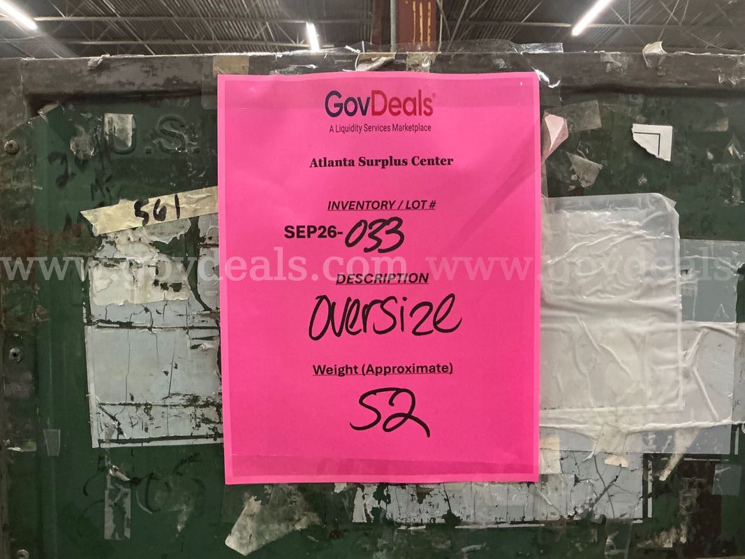 General Merchandise: "Large Items" (SEP26-0033)