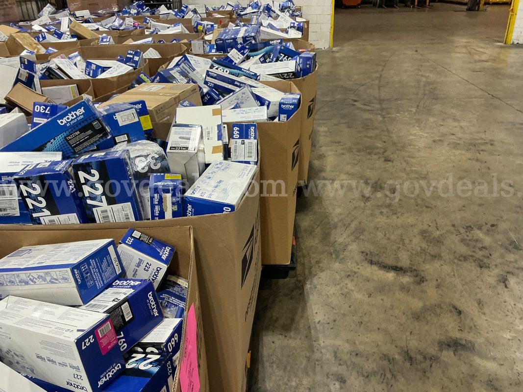 Salvaged: USED "Ink Cartridges & Toners" TOTAL 6 Pallets (SEP26-BULK001)