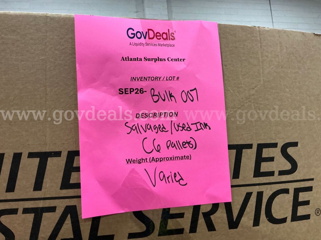 Salvaged: USED "Ink Cartridges & Toners" TOTAL 6 Pallets (SEP26-BULK007)
