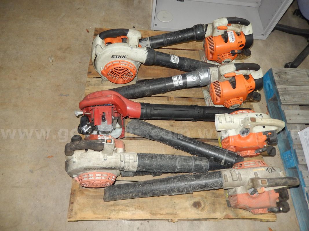 USED (6) STIHL, HANDHELD BLOWER, BG86, (1) HOMELITE, BLOWER