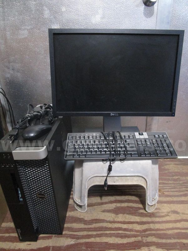 USED DELL COMPUTER SET: (1) DELL PRECISION T3610; (1) 22" DELL MONITOR, P2210f; (1) DELL KEYBOARD; (1) DELL MOUSE