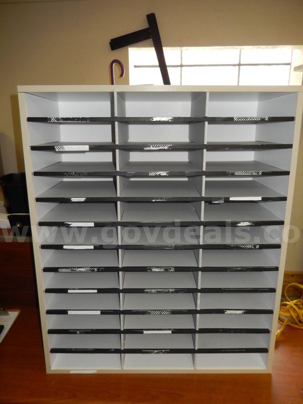 USED (1) 36-SLOT, BEIGE MAIL CABINET 35" H x 12" D x 28" L